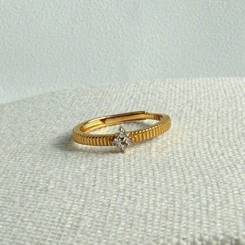 Rhombic Zirconia Ring – Exquisite Modern